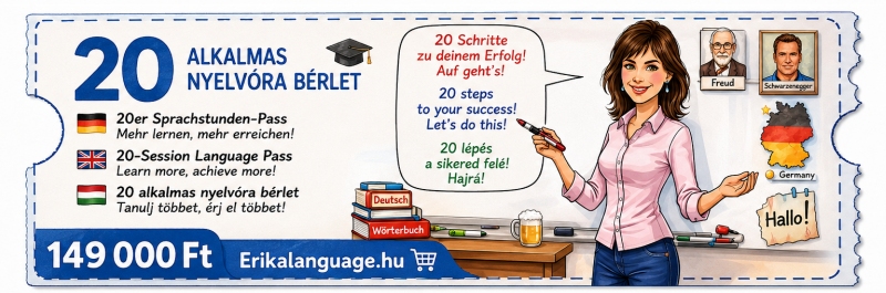 20 alkalmas nyelvóra bérlet